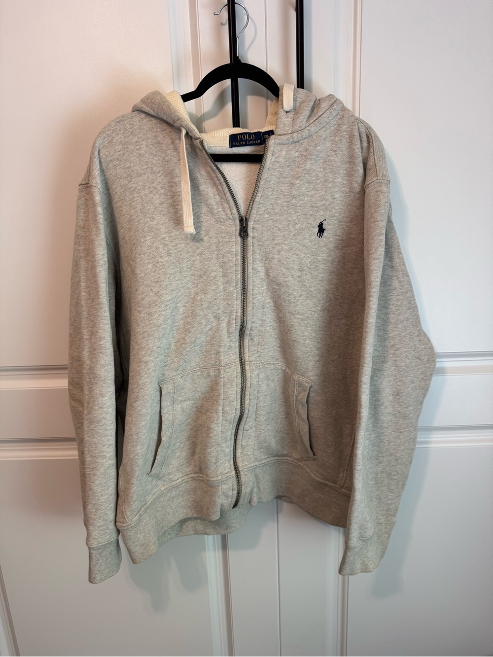 Polo by Ralph Lauren Heather Gray Full-Zip Hooded Sweatshirt